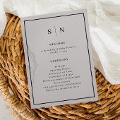 Minimal und schick grau mit schwarzer Grenze Hochz Programm