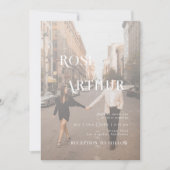 Minimal und schick, schwarz und weiß einladung (Vorderseite)