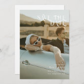 Minimal und schick, schwarz und weiß Save the Date Einladung (Vorne/Hinten)