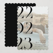 Minimal und schick, schwarz und weiß Save the Date Einladung (Vorne/Hinten)