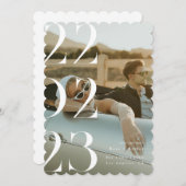 Minimal und schick, schwarz und weiß Save the Date Einladung (Vorne/Hinten)