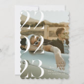 Minimal und schick, schwarz und weiß Save the Date Einladung (Vorderseite)