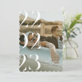 Minimal und schick, schwarz und weiß Save the Date Einladung (Stehend Vorderseite)