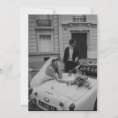 Minimal und schick, schwarz und weiß Save the Date Einladung (Rückseite)