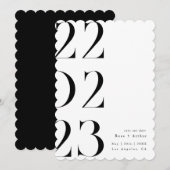 Minimal und schick, schwarz und weiß Save the Date Einladung (Vorne/Hinten)