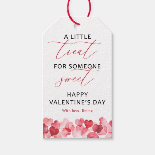 Minimal Valentine Gift Tag Geschenkanhänger (Vorderseite)