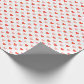 Minimal Valentine Heart Pattern Wrapping Paper Geschenkpapier (Ecke)