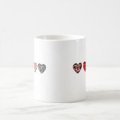 minimal valentine hearts / “cute love pattern” kaffeetasse (Mittel)