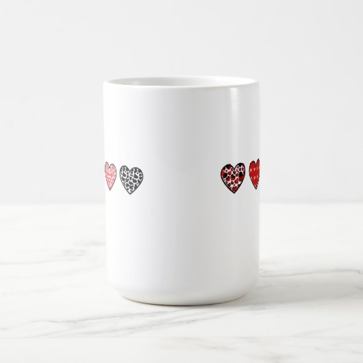 minimal valentine hearts / “cute love pattern” kaffeetasse (Mittel)