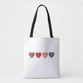 minimal valentine hearts / “cute love pattern” tasche (Vorderseite)