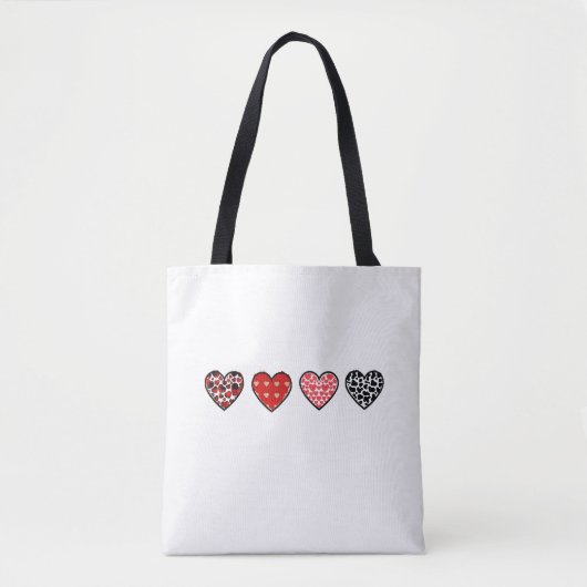 minimal valentine hearts / “cute love pattern” tasche (Vorderseite)