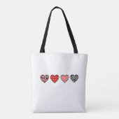 minimal valentine hearts / “cute love pattern” tasche (Rückseite)