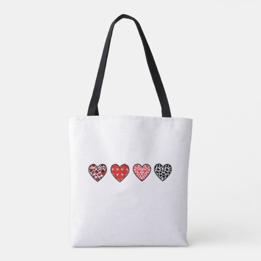 minimal valentine hearts / “cute love pattern” tasche (Rückseite)