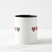 minimal valentine hearts / “cute love pattern” tasse (Zentrum)