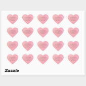 Minimal Valentine’s Day Love Quote Heart Sticker (Blatt)