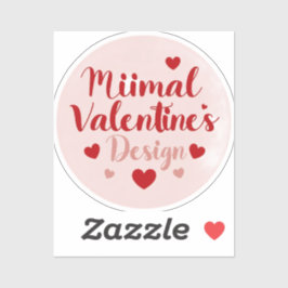 Minimal Valentine’s Day Love Typography Design | R Aufkleber