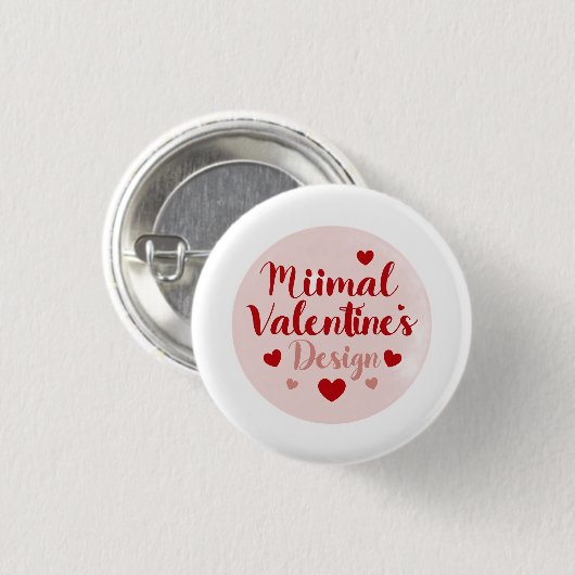 Minimal Valentine’s Day Love Typography Design | R Button (Vorne & Hinten)
