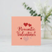 Minimal Valentine’s Day Love Typography Design | R Einladung (Stehend Vorderseite)