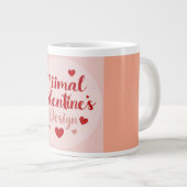 Minimal Valentine’s Day Love Typography Design | R Jumbo-Tasse (Vorderseite Rechts)
