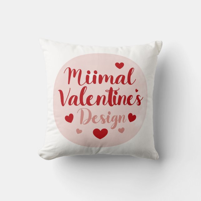 Minimal Valentine’s Day Love Typography Design | R Kissen (Vorderseite)