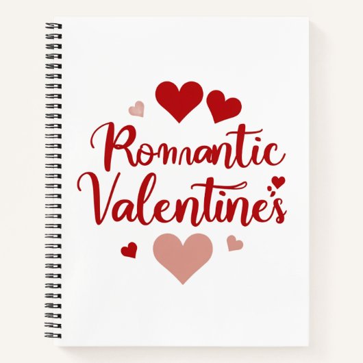 Minimal Valentine’s Day Love Typography Design | R Notizblock (Vorderseite)