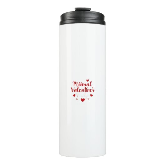 Minimal Valentine’s Day Love Typography Design | R Thermosbecher (Vorderseite)