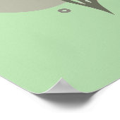 Minimal vase, feathers and floral boho art- poster (Ecke)