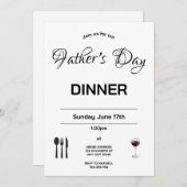 Minimal Vatertag Einladung (Vorne/Hinten)