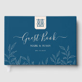 Minimal Verlassen Chinesisch Doppelglückssehen Gästebuch (Vorderseite)