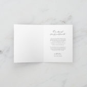 Minimal Vielen Dank für Ihr Hochzeitsticket Foto N Dankeskarte (Innenseite)