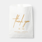 Minimal Vielen Dank für Ihre Hochzeit Mustard Yell Geschenktütchen (Vorderseite)