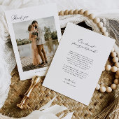 Minimal Vielen Dank für Ihre Hochzeitskarte für Fo Dankeskarte