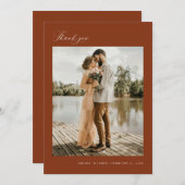 Minimal Vielen Dank für Ihre Hochzeitskarte für Fo Einladung (Vorne/Hinten)