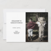 Minimal Vintag Ein Foto Personalisiert Weihnachten (Vorderseite)