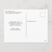 Minimal Vintag Ein Foto Personalisiert Weihnachten (Rückseite)