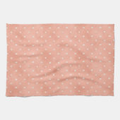Minimal Vintage Bunny Eggs Pastel Peach Oaster Geschirrtuch (Horizontal)