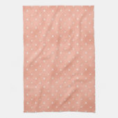 Minimal Vintage Bunny Eggs Pastel Peach Oaster Geschirrtuch (Vertikal)