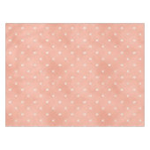 Minimal Vintage Bunny Eggs Pastel Peach Oaster Tischdecke (Vorderseite (Horizontal))