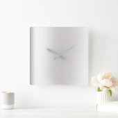 Minimal Vip Grau Silver Graphit Metallic Quadratische Wanduhr (Zuhause)