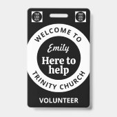 Minimal Volunteer Lanyard Badge Logo & QR code Ausweis (Rückseite)