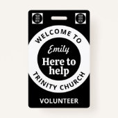 Minimal Volunteer Lanyard Badge Logo & QR code Ausweis (Rückseite)