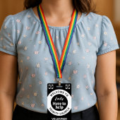 Minimal Volunteer Lanyard Badge Logo & QR code Ausweis