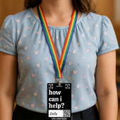 Minimal Volunteer Lanyard Badge Logo & QR code Ausweis