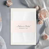 Minimal warm beige einladungsbanderole