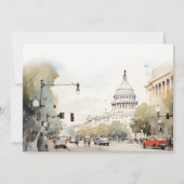 Minimal Washington DC Probe Dinner Einladung (Rückseite)