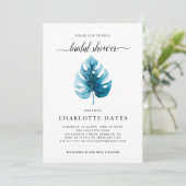 Minimal Wasserfarbe Monstera Leaf Brautparty Einladung (Stehend Vorderseite)