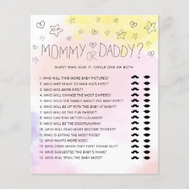Minimal Wasserfarbe Rosa Mommy oder Daddy Baby Dus
