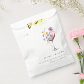 Minimal Wasserfarben Blumenwein Hochzeit Geschenktütchen (Versiegelt)