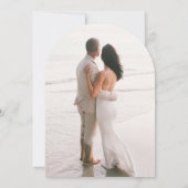 Minimal Watercolor Beach Einladung zur Hochzeit (Rückseite)