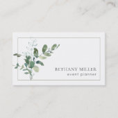 Minimal Watercolor Fläche Grüne Vegetation Visitenkarte (Vorderseite)